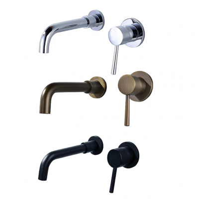 Hot Sale Single Hole Antique Brass Wall Mounted Bathroom Basin Mixer Concealed Faucet for basin tap