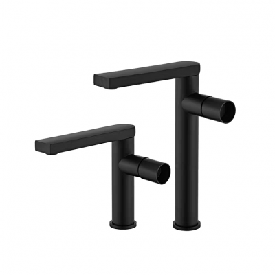 Modern Tall Luxury Black Face Washing Basin Taps Faucets Designer Bathroom Faucet